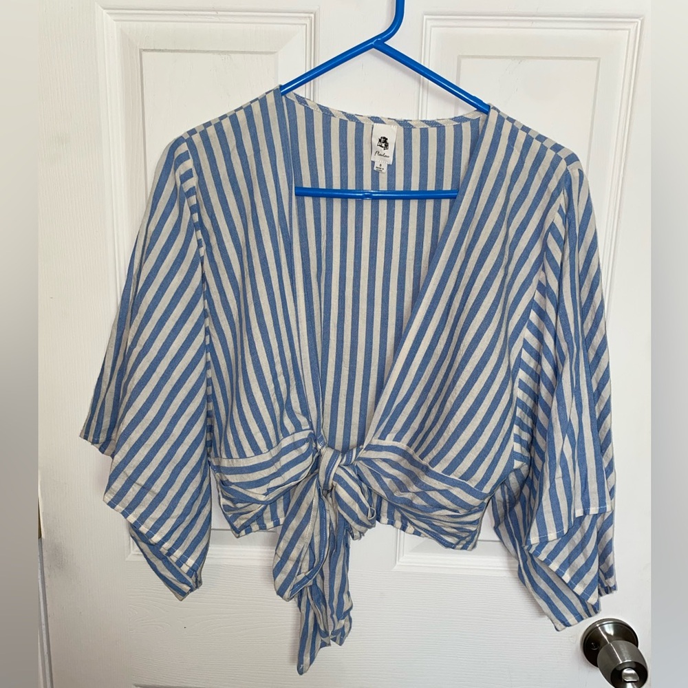Flawless Blue Striped Women's Top